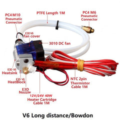 3D V6 Printer Extrusion Head Printer J-Head Hotend With Single Cooling Fan, Remotely 1.75 / 0.2mm, Remotely 1.75 / 0.3mm, Remotely 1.75 / 0.4mm, Remotely 1.75 / 0.5mm, Remotely 3 / 0.2mm, Remotely 3 / 0.3mm, Remotely 3 / 0.4mm, Remotely 3 / 0.5mm������...