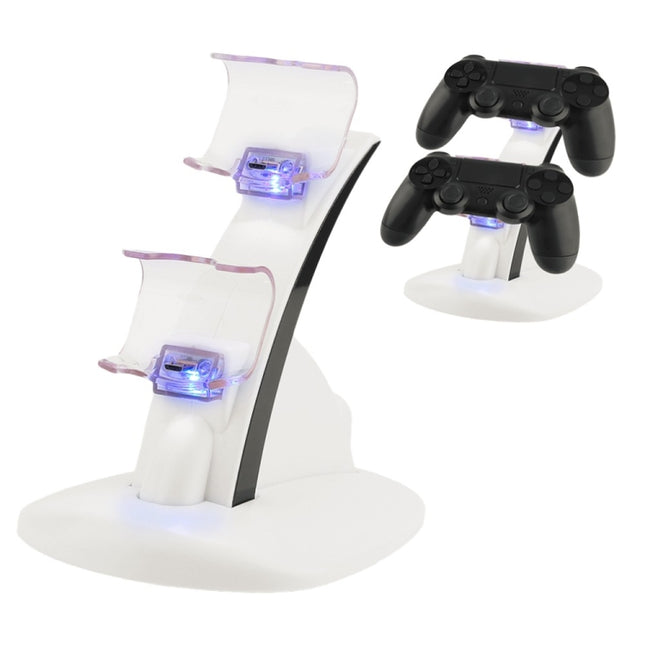 IPLAY LED Micro Dual Controller Holder Charger 2 LED Micro USB Handle Fast Charging Dock Station Stand Charger for PS4 Controller, For Xbox One Controller
