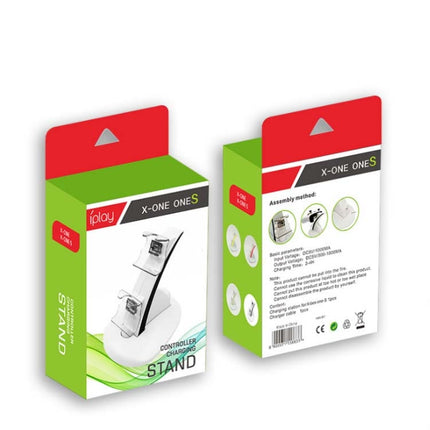 IPLAY LED Micro Dual Controller Holder Charger 2 LED Micro USB Handle Fast Charging Dock Station Stand Charger for PS4 Controller, For Xbox One Controller