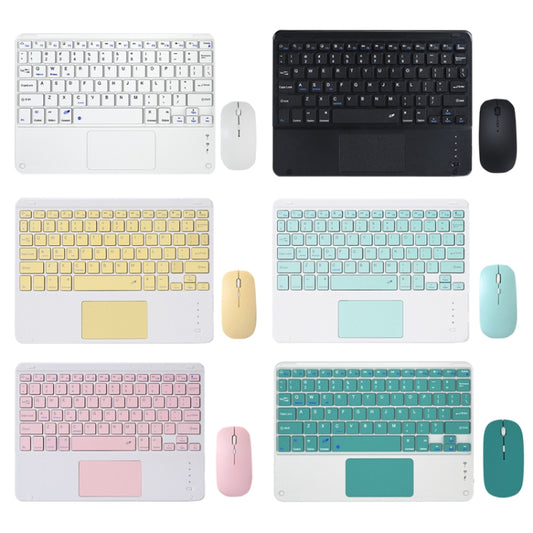 871 9.7 Inch Portable Wireless Bluetooth Keyboard With Touch Screen IPad + Mouse Set for iPad, Pink + Mouse, Mint Green + Mouse, Green + Mouse, Yellow + Mouse, White + Mouse, Black + Mouse