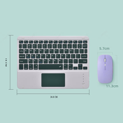 871 Teclado inalámbrico portátil Bluetooth de 9,7 pulgadas con pantalla táctil iPad + juego de mouse para iPad, rosa + mouse, verde menta + mouse, verde + mouse, amarillo + mouse, blanco + mouse, negro + mouse