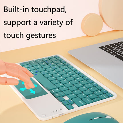 871 Teclado inalámbrico portátil Bluetooth de 9,7 pulgadas con pantalla táctil iPad + juego de mouse para iPad, rosa + mouse, verde menta + mouse, verde + mouse, amarillo + mouse, blanco + mouse, negro + mouse