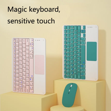 871 Teclado inalámbrico portátil Bluetooth de 9,7 pulgadas con pantalla táctil iPad + juego de mouse para iPad, rosa + mouse, verde menta + mouse, verde + mouse, amarillo + mouse, blanco + mouse, negro + mouse