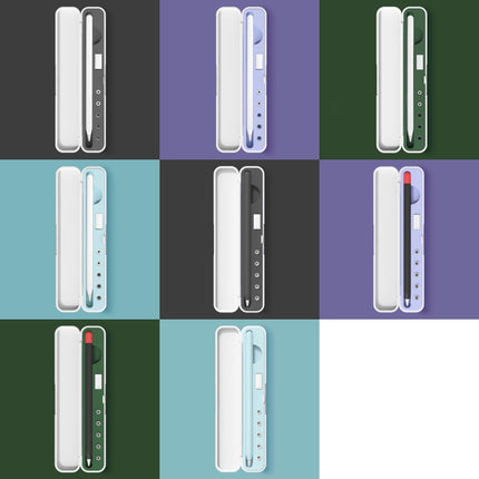 Aufbewahrungsbox mit Stiftschutz aus Silikon für Apple Pencil 1/2, Spezifikation: 8 mm (Graphitschwarz), 8 mm (Nelkenviolett), 8 mm (Dunkelnachtgrün), 8 mm (Gletscherblau), 10 mm (Graphitschwarz), 10 mm (Nelkenviolett), 10 mm (Dunkelnachtgrün)