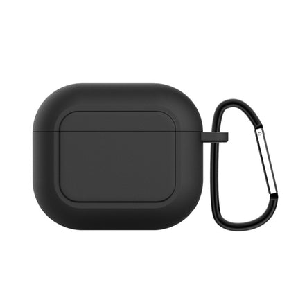Silicone Shockproof Cover with Metal Buckle For AirPods 3, Night Green, White, Pink, Hyacinth Purple, Black, Midnight Blue
