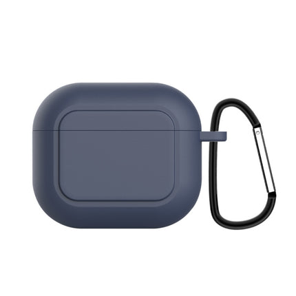Silicone Shockproof Cover with Metal Buckle For AirPods 3, Night Green, White, Pink, Hyacinth Purple, Black, Midnight Blue