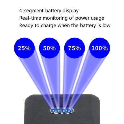 TG-ZX019 Solar Bicycle Headlight Flashlight Night Riding Strong Light USB Charging Rainproof Light, TG-ZX019 Blue
