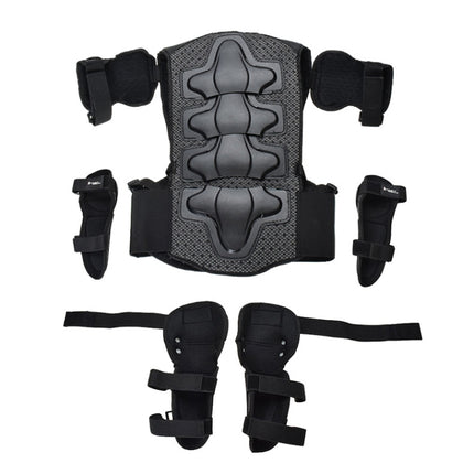 GHOST RACING Motorcycle Protective Gear Children Safety Riding Sport Vest + Knee Pads + Elbow Pads Protective Suit