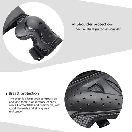 GHOST RACING Motorcycle Protective Gear Children Safety Riding Sport Vest + Knee Pads + Elbow Pads Protective Suit