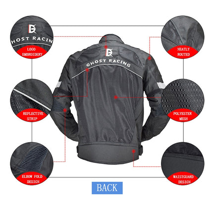 GHOST RACING GR-Y05 Motorcycle Cycling Cloth Men Knight Racing Jacket Keep Warm Anti-Fall Locomotive Off-Road Suit