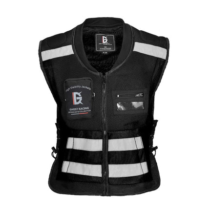 GHOST RACING GR-Y06 Motorcycle Riding Vest Safety Reflective Vest, M, L, XL, XXXL, XXL
