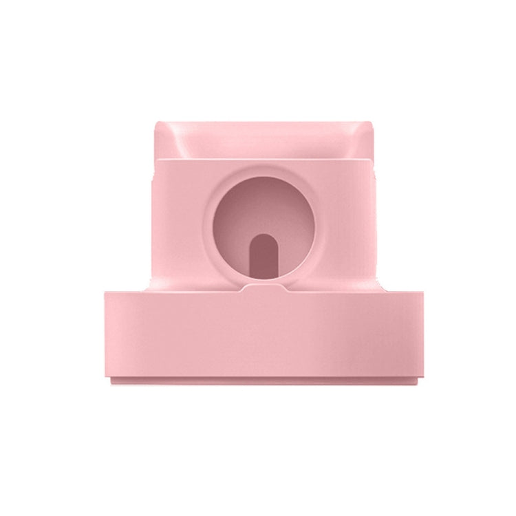 2 In 1 Smart Watch Charging Bracket Desktop Silicone Watch Charging Stand For Apple Watch, Black, White, Pink, Deep Blue, Grey