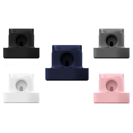 2 In 1 Smart Watch Charging Bracket Desktop Silicone Watch Charging Stand For Apple Watch, Black, White, Pink, Deep Blue, Grey