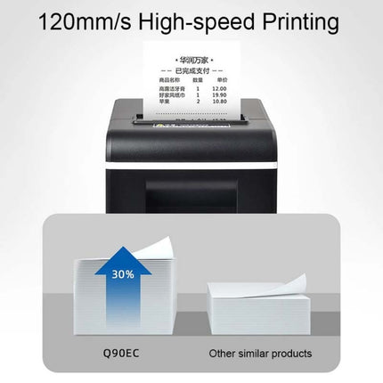 Xprinter XP-Q90EC 58mm Portable Express List Receipt Thermal Printer, USB Port, LAN Port, USB+Bluetooth