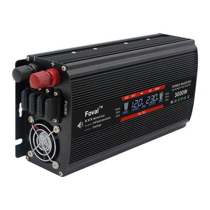 LCD Smart Home Car Inverter 12V To 220V Power Converter