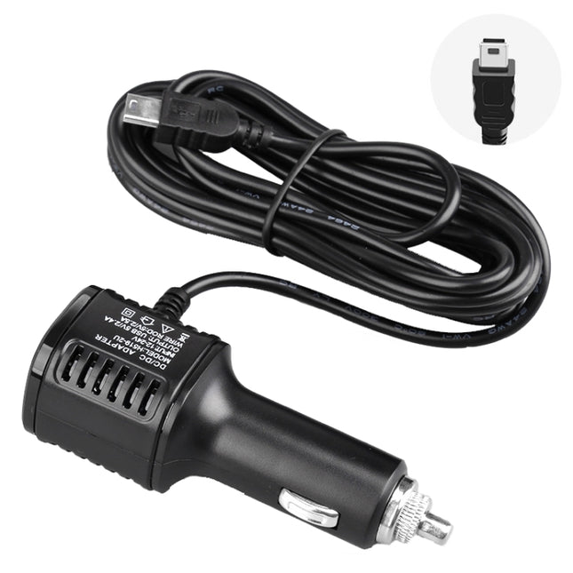 H519 Car Charger Driving Recorder Power Cord Dual USB With Display Charging Line, Specification:, Mini Straight, Mini Right Elbow, Mini Left Elbow, Micro Straight, Micro Left Elbow, Micro Right Elbow