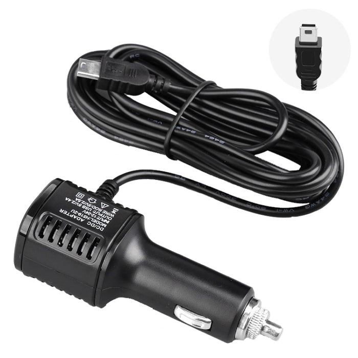 H519 Car Charger Driving Recorder Power Cord Dual USB With Display Charging Line, Specification:, Mini Straight, Mini Right Elbow