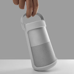 Funda protectora de silicona para altavoz Bluetooth Bose SoundLink Revolve, bolsa de transporte portátil, color negro y gris plateado