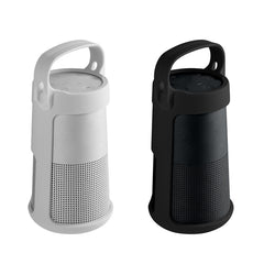 Funda protectora de silicona para altavoz Bluetooth Bose SoundLink Revolve, bolsa de transporte portátil, color negro y gris plateado