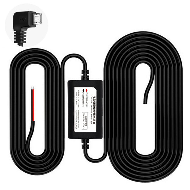 Car OBD Low-Voltage Protection Parking Monitor Power Cord 12V Turn 5V 2.5A Step-down Line, Specification: Mini Right Elbow, Mini Right Elbow, Mini Left Elbow, Mini Straight, Micro Left  Elbow, Micro Right Elbow, Micro Straight