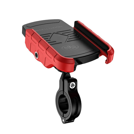 M9 Motorcycle Wireless Charging Mobile Phone Bracket 15W Fast Charging Mobile Phone Navigation Bracket, M9 (Black), M9 (Blue), M9 (Red), M9 (Gray)