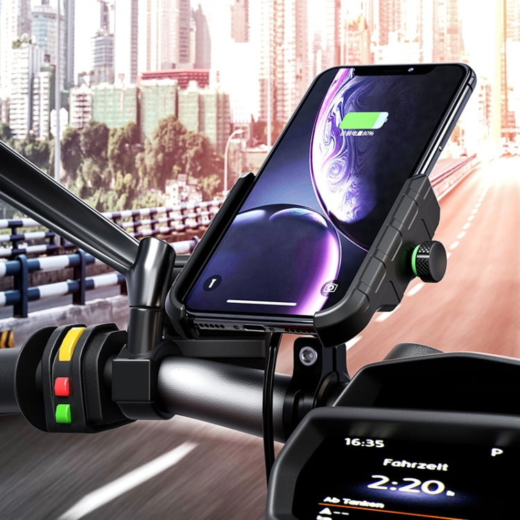M9 Motorcycle Wireless Charging Mobile Phone Bracket 15W Fast Charging Mobile Phone Navigation Bracket