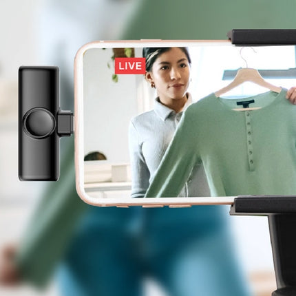 Micrófono inalámbrico de solapa para teléfono móvil, grabación de vídeo en directo, micrófono pequeño, 8 pines, conexión directa 1 a 1, tipo C 1 a 1, tipo C 1 a 2