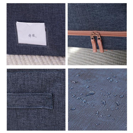 Fabric Steel Frame Quilt Clothing Storage Box Cotton Linen Storage Bag with Window, 22L 39x29x20cm, 66L 50x40x33cm, 100L 60x42x40cm, 24L 40x30x20cm