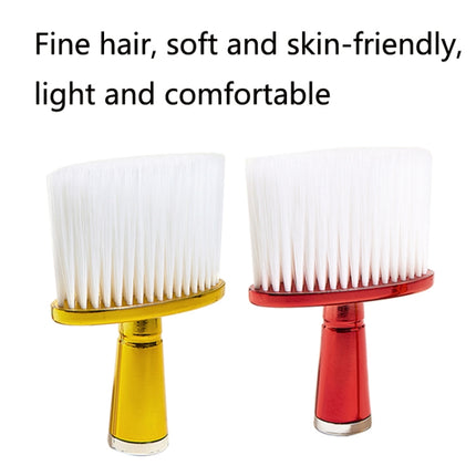P6424 Hairdresser Sweeping Hair Brushes Hairdressing Nylon Soft Cleaning Brushes Home Hair Salons Shaving Broken Hair Brushes, Gold, Red, Blue, Silver