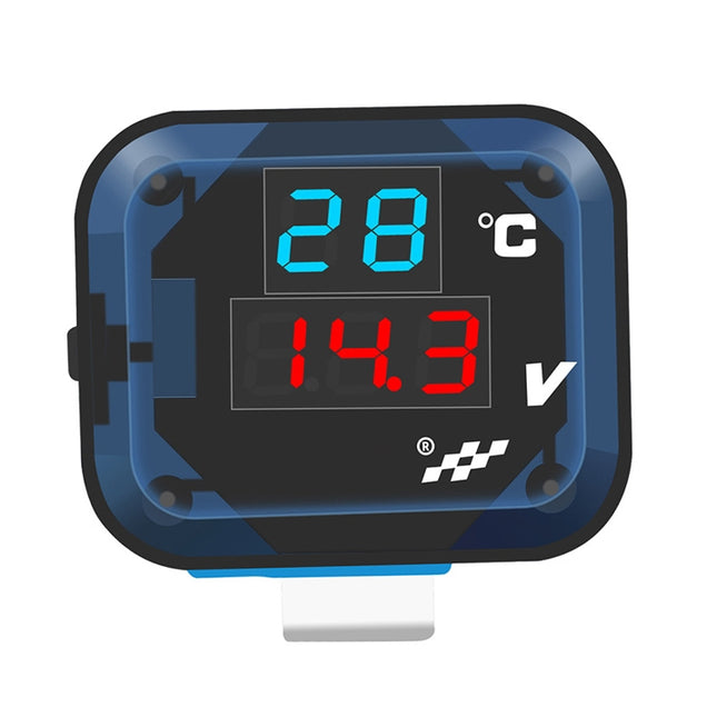 12-24V Motorcycle Modified Electronic Meter Voltage Temperature Table With USB Car Charger, 2954