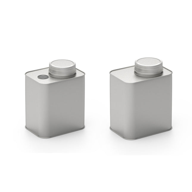 Square Tinplate Metal Sealed Cans Coffee Bean Powder Tin Cans, Specification: With Air Valve