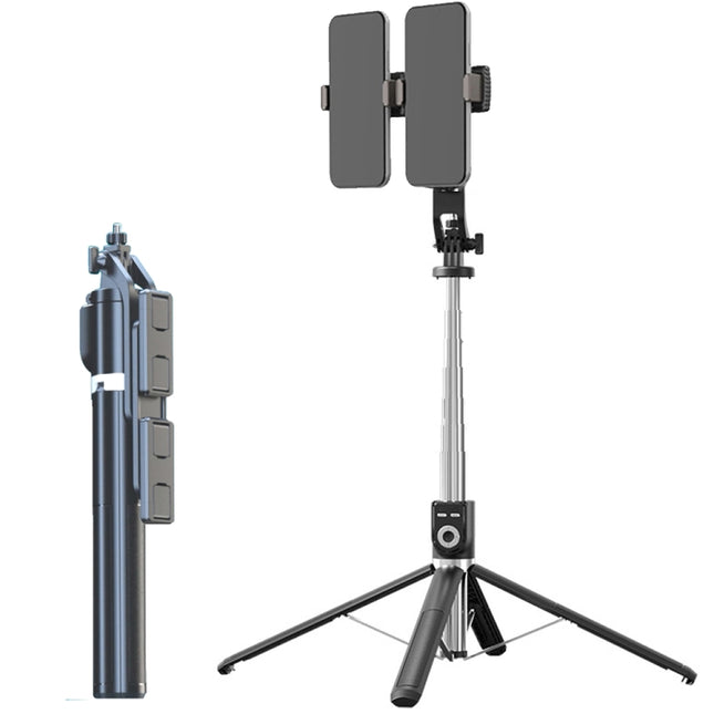 360-Degree Rotating Foldable Bluetooth Selfie Sticks Live Stand, Spec:, P220 TK (Double Clip), P225 TK (Double Clip)