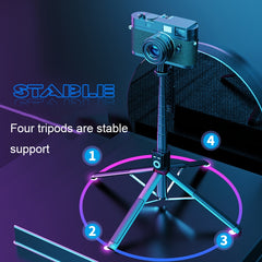360-Degree Rotating Foldable Bluetooth Selfie Sticks Live Stand, Spec:, P220 TK (Double Clip), P225 TK (Double Clip)