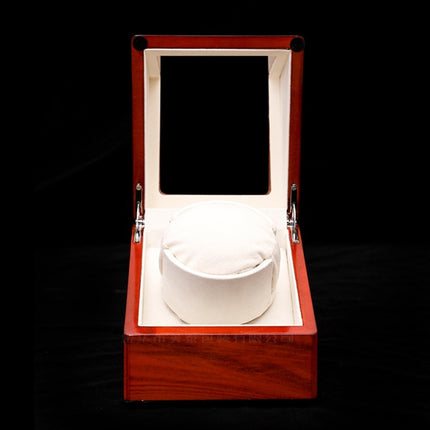 1+0 Automatic Strings Watch Box Varnished Rosewood Grain Watch Shaker, US Plug, Single, Rosewood Grain