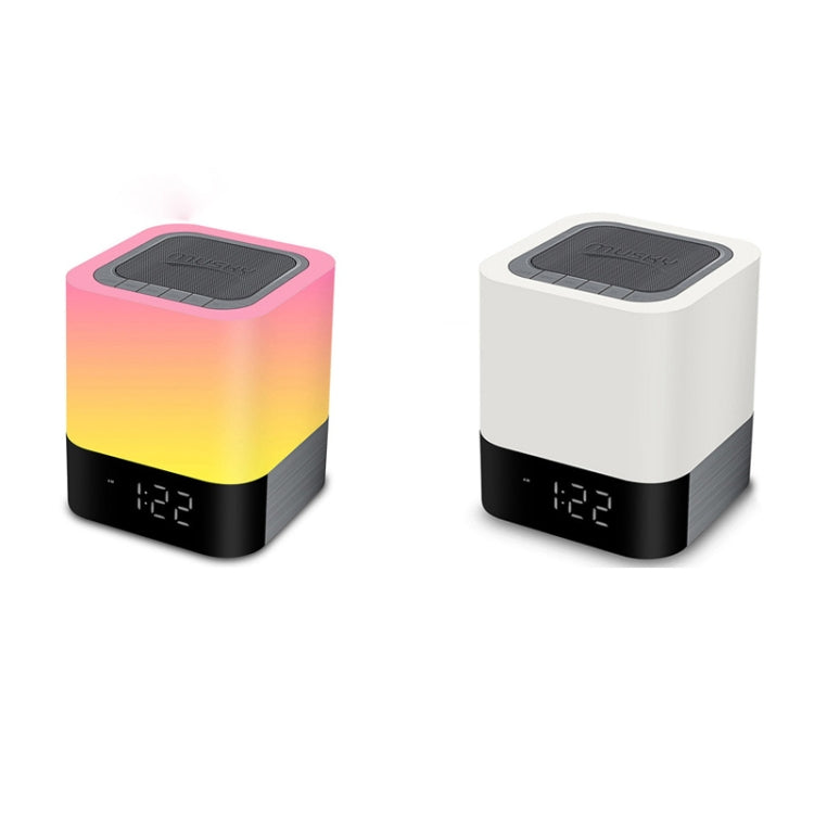 MUSKY Wireless Bluetooth Speaker Bedside Alarm Clock Touch Sensor Night Lamp Mini Speaker