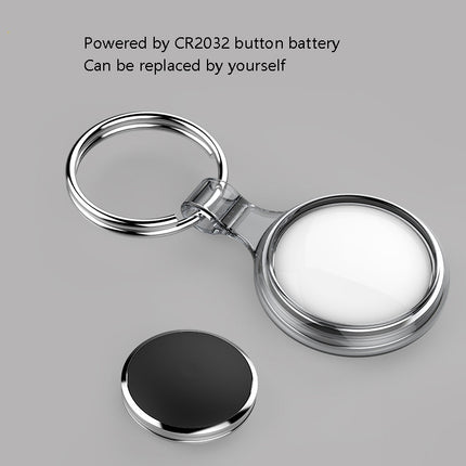 T1 Intelligent Bluetooth 5.0 Locator Bidirectional Alarm Tracker with Keychain, White, Black