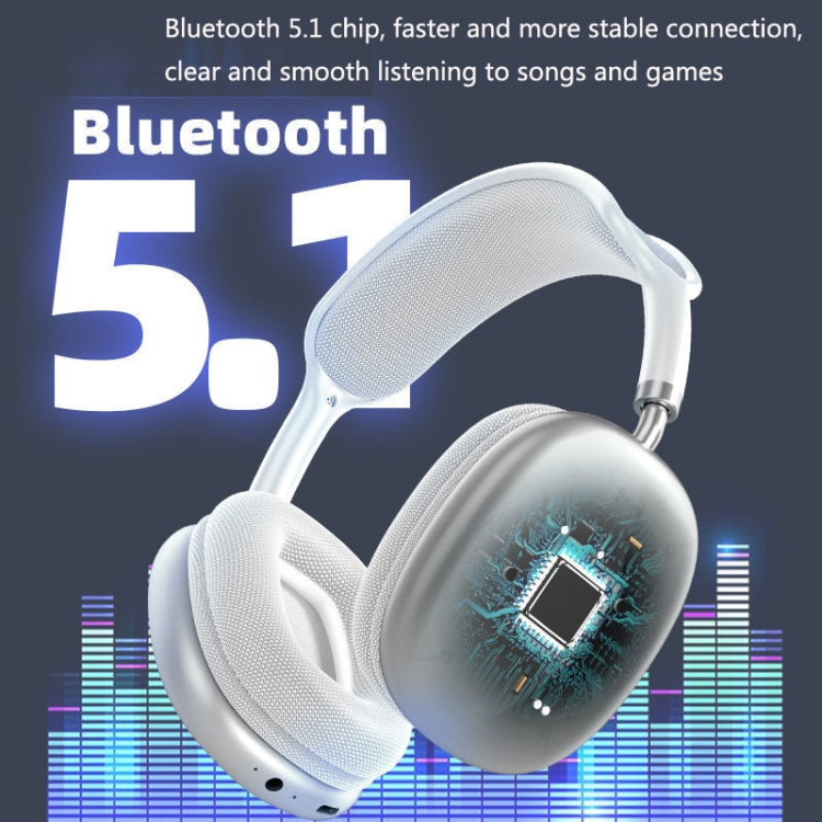 P9 Bluetooth 5.1 Subwoofer Wireless Headset Support AUX / TF Card, P9 (White), P9 (Red), P9 (Green), P9 (Blue)