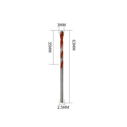 Ceramic Triangle Handle Metal Flashlight Drill Bit, Size: 3mm, 3mm, 4mm, 5mm, 6mm, 8mm, 10mm, 12mm