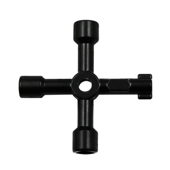 Elevator Water Meter Valve Cross Key Inner Triangle Wrench, Style: A Black, A Black, A Blue, B Silver, D Silver Center Six-side/Square Hole, E Silver, F Silver, D Silver Center Double-sided Square Hole