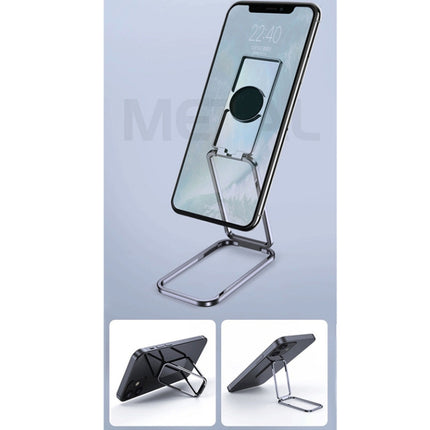 Soporte de metal plegable cuadrado con soporte giratorio para teléfono de escritorio, soporte de anillo plegable cuadrado (negro), soporte plegable cuadrado (oro rosa), soporte plegable cuadrado (plata espacial)