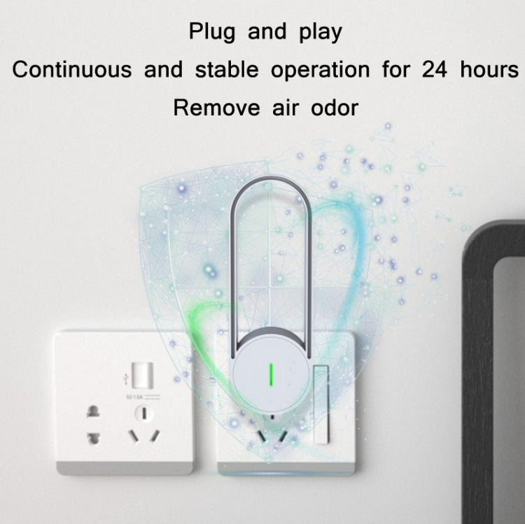 USB Plug-In Negative Ion Air Purifier Odor Deodorizer, White, Pink, Green, Black, Blue, Purple, Orange