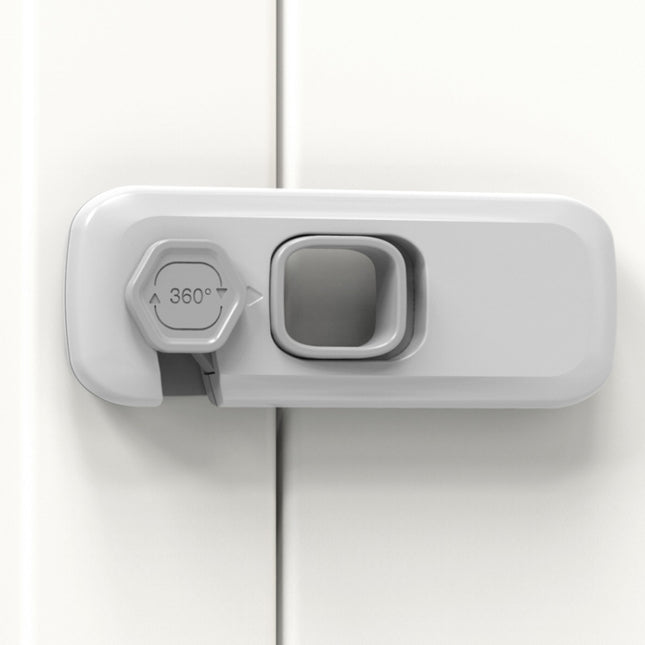 Children Anti-pinch Hand-opening Door Safety Lock, Light Gray, Green