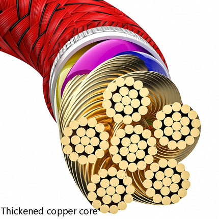 3 in 1 USB to Dual Type-C + Micro USB Quick Charging Sync Data Cable, Output:, 3A (Gold), 3A (Red), 3A (Black), 3A (Blue), 5A (Gold), 5A (Red), 5A (Black), 5A (Blue)