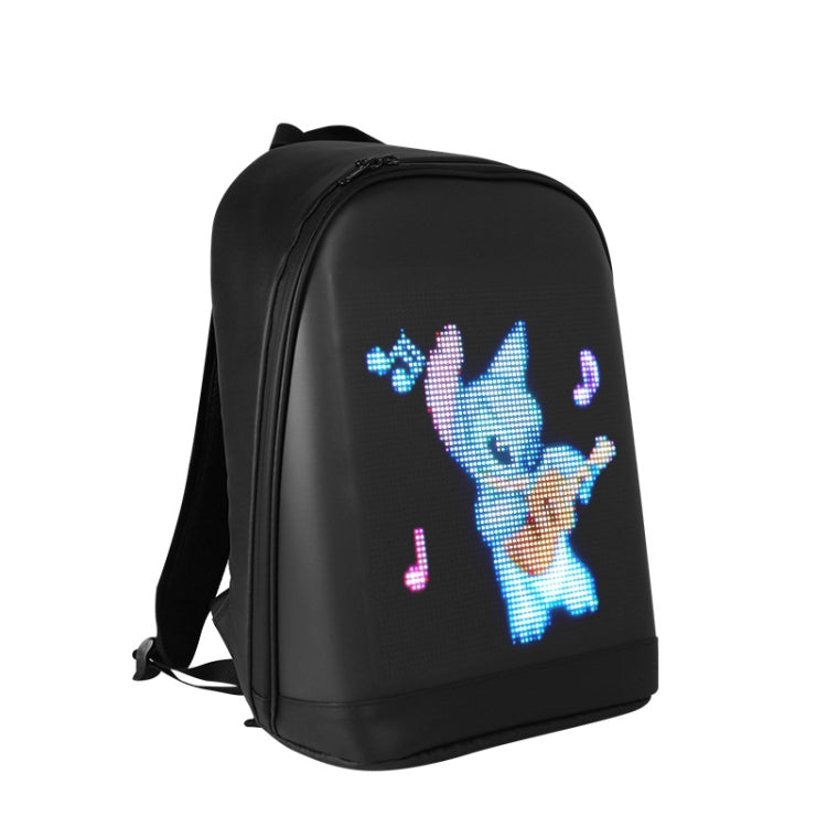 LED Display Backpack Smart Advertising Screen Waterproof PU Backpack