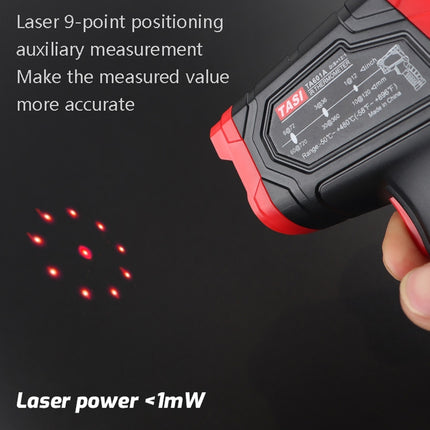 TASI Colorful Screen Infrared Thermometer,  -50-480 Degrees Celsius, TA601A