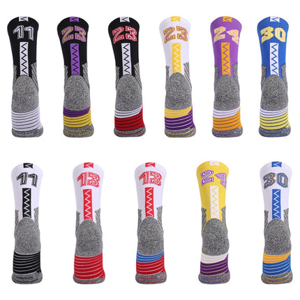 Men Terry Non-Slip Mid-Tube Sports Socks Basketball Socks, Adult  Free Size, Childrens Free Size