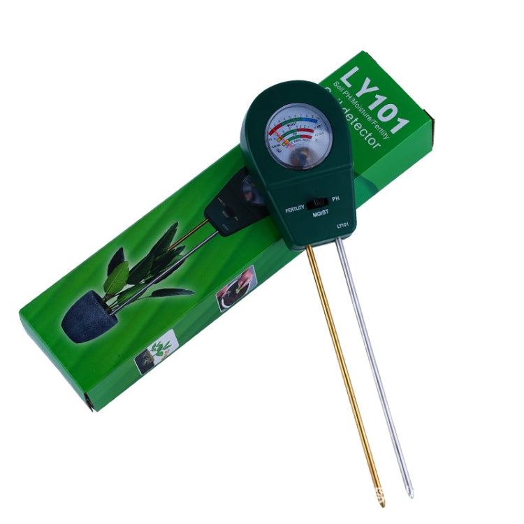 LY101 Flower And Grass Soil Detector PH Cantoneal Alkalin Testor, Green, Blue, Black