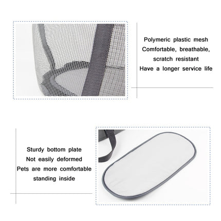 Pttie Baggie Panoramic Breathable Dog Outing Handbag, 0901A Grey + Black, 0901B Grey + Blue, 0901C Grey + Orange