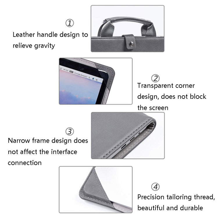 Book Style Laptop Protective Case Handbag For Macbook, 16 inch, 13 inch
