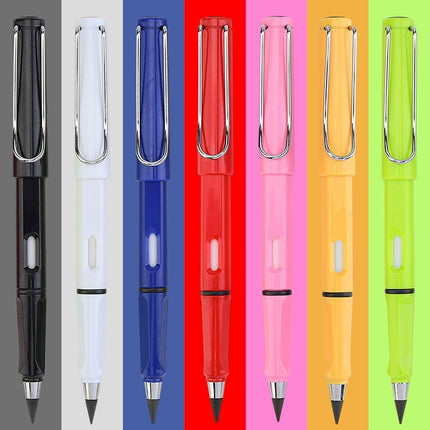 5 PCS No Ink No Need To Sharpen Drawing Sketch Pen Not Easy To Break Erasable HB Writing Pencil, Black, Red, Yellow, Green, Blue, White, Makaron Yellow, Makaron Green, Makaron Blue, Makaron Pink, Makaron Purple, Pink